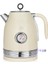 Şık Bej Retro Su Isıtıcı, 1,7 L, 2200W, 360° Kablosuz Tasarım 5