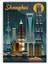 Shanghai Şanghay Ahşap Poster 20 x 29 cm 1