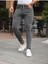 Erkek Jeans Slim Likralı Denim Gri Kot Pantolon 1