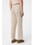 Bej Keten Karışımlı Jogger Erkek Pantolon 4