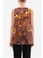 Somon Desenli Bol Kesim Kolsuz Bluz 19692 5