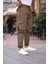 Erkek Paraşüt Kumaş Tarz Cepli Paça ve Bel Lastikli Jogger Spor Pantolon 2