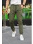 Erkek Slim Fit Beli ve Paçası Lastikli Kargo Cep Pantolon 1