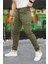 Erkek Slim Fit Beli ve Paçası Lastikli Kargo Cep Pantolon 3