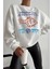 Premium Oversize Kesim Uzun Kollu Baskılı Sweatshirt 1