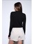 Siyah Basic Kadın Triko Kazak 5