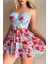 Modlive Ynt Mavi Rüya Gecesi Çiçekli Askılı Mini Gecelik 15628 5