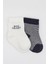 Bfs Bistyle Big Heart Penye Soket Çorap 2'li BS10117 Antrasit 2