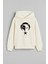 Türk Bozkurt Kurt Baskılı Kadın Erkek Çocuk Ekru Kapüşonlu Sweatshirt Hoodie 1