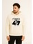 Futbolcu Foden Baskılı Erkek Ekru Kapüşonlu Sweatshirt Hoodie 1