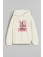 Futbolcu Lionel Messi Baskılı Erkek Çocuk Ekru Kapüşonlu Sweatshirt Hoodie 1
