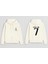Futbolcu Vinicius Junior Baskılı Erkek Çocuk Ekru Kapüşonlu Sweatshirt Hoodie 1