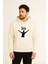 Futbolcu Jude Bellingham Baskılı Erkek Ekru Kapüşonlu Sweatshirt Hoodie 1
