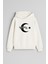 Ay Yıldız Göktürkçe Yazılı Baskılı Ekru Kız Erkek Çocuk Kapüşonlu Sweatshirt 1