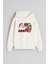 Noel Baba Merry Christmas Baskılı Ekru Kız Erkek Çocuk Kapüşonlu Sweatshirt 1