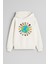Dünya Çocukları Baskılı Ekru Kız Erkek Çocuk Kapüşonlu Sweatshirt 1