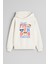 Friends Hayvanlar Baskılı Ekru Kız Erkek Çocuk Kapüşonlu Sweatshirt 1