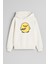Küçük Civciv Baskılı Ekru Kız Erkek Çocuk Kapüşonlu Sweatshirt 1