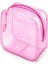 Şeffaf Mini Pochette Güzellik Çantası, Modern Tasarım, Pembe, Yeni Model 1