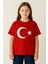 Erkek Çocuk Tişört Türk Bayraklı 4-14 Yaş, Kırmızı 1