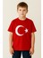 Erkek Çocuk Tişört Türk Bayraklı 4-14 Yaş, Kırmızı 2