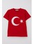 Erkek Çocuk Tişört Türk Bayraklı 4-14 Yaş, Kırmızı 3
