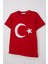 Erkek Çocuk Tişört Türk Bayraklı 4-14 Yaş, Kırmızı 5
