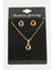 Msa-Shop Damla Zirkon Taşlı Set Kolye-Siyah 1