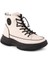 24K310-13 Kalın Taban Deri Kadın Sneakers Bot 2