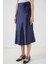 Kadın BDART Elastik A-Form Kesim Midi Etek Lacivert 3