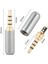 3.5mm Stereo Jack Metal 3 Pin 4 Boğumlu Erkek Konnektör - Trrs Lehim Tipi Jak - Gri 2