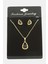 Msa-Shop Oval Kartanesi Zirkon Taşlı Set Kolye-Kırmızı 1