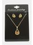 Msa-Shop Oval Kartanesi Zirkon Taşlı Set Kolye-Kırmızı 2
