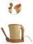 Büyük Boy Pratik Kahve ve Su Isıtıcı Kettle, Kahverengi 4
