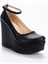 Kadın Siyah Cilt Dolgu Topuklu Ayakkabı 1205MIMY400E 3