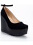 Kadın Siyah Süet Dolgu Topuklu Ayakkabı 1205MIMY300E 3