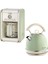 Yeşil Vintage Filtre Kahve Makinesi ve 1.7 Litrelik Kettle Seti 1