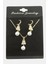 Msa-Shop Kalp Inci Zirkon Taşlı Set Kolye-Kırmızı 1