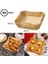Bfs 100 Adet Air Fryer Pişirme Kağıdı Tek Kullanımlık Gıda Yağlı Kağıdı Kare Tabak Model 5