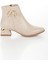 Kadın Ten Kısa Yan Tokalı Kalın Topuklu Sivri Burunlu Bot Cnr1 5