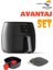 7,3 Lt Çok Fonksiyonlu Airfryer Seti, Siyah, Izgara ve Aksesuarlar ile Avantajlı 1