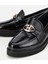 01AYH312860A100 KADIN Rugan Deri Siyah Tokalı Klasik Loafer 3