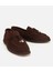 01AYH313260A480 KADIN Süet Deri Kahverengi Gold Aksesuarlı Klasik Loafer 2