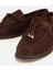 01AYH313260A480 KADIN Süet Deri Kahverengi Gold Aksesuarlı Klasik Loafer 3