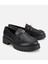 01AYH314700A100 KADIN Siyah Kalın Tabanlı Klasik Loafer 2