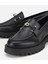 01AYH314700A100 KADIN Siyah Kalın Tabanlı Klasik Loafer 3