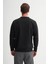 Siyah Erkek Dynamic Regular Fit Pamuk Karışımlı Baskılı Scuba Sweatshirt 3