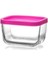 Feyzade Cube Kahvaltılık Saklama Kabı Seti 4 Adet 270CC (CUB-225) Pembe Kapak 3