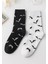 Unisex 4 Çift Halloween Örümcek ve Yarasa Desenli Cadılar Bayramı Temalı Soket Çorap 2