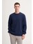 Premium Ince Desenli Jakar Viskon Karışımlı Regular Fit Sweatshirt 2